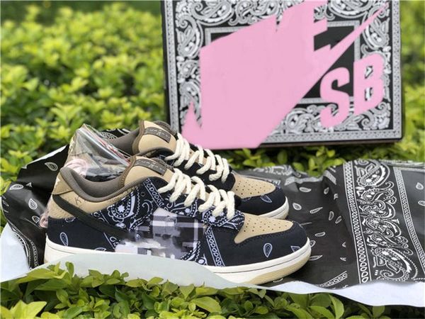 2020 authentic travis scott sb dunk low special box cactus jack black parachute beige petra brown man running shoes with original box 36-47
2020 authentic travis scott sb dunk low special box cactus jack black parachute beige petra brown man running shoes with original box 36-47