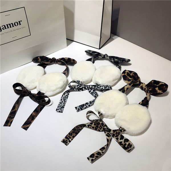 bow leopard earmuffs female temperament frenulum vintage style autumn winter warm fashion plush soft earmuffs accessories, Blue;gray
bow leopard earmuffs female temperament frenulum vintage style autumn winter warm fashion plush soft earmuffs accessories, Blue;gray