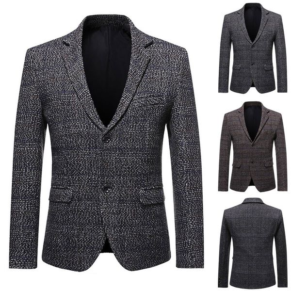 men's plaid new style long sleeve casual suit slim fit blazer jacket slim autumn suit blazer formal business male jacket, White;black
men's plaid new style long sleeve casual suit slim fit blazer jacket slim autumn suit blazer formal business male jacket, White;black