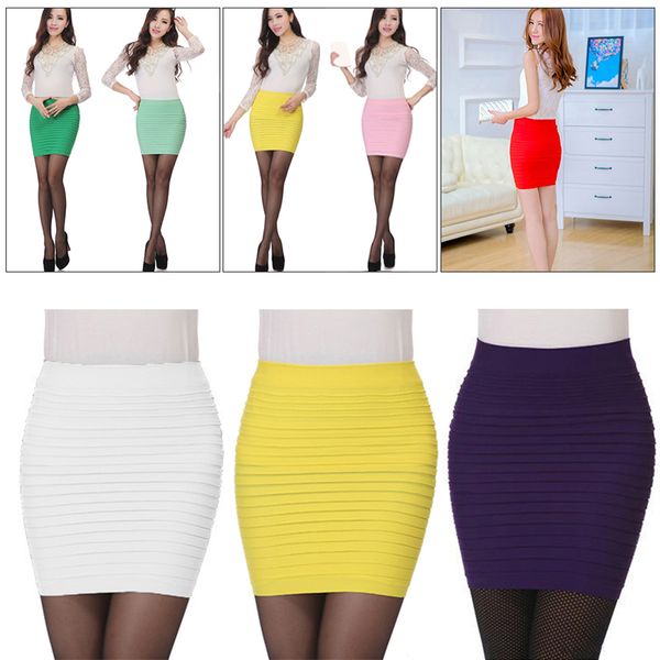 

2019 office lady natural fitted slim tight shorts femme faldas mujer candy color vogue a line stretch clubwear mini pencil skirt, Black