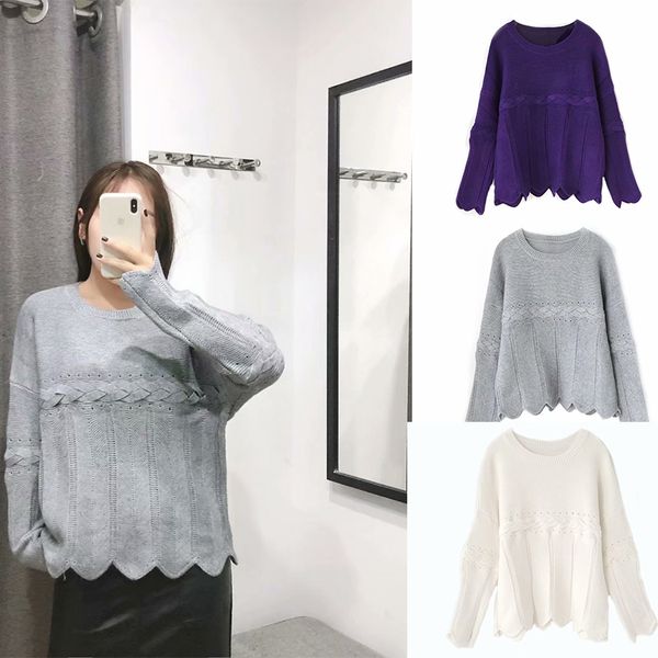 2019 fashion women knitted sweater autumn solid o-neck casual long sleeve loose pullovers sweaters jumper ladies top, White;black
2019 fashion women knitted sweater autumn solid o-neck casual long sleeve loose pullovers sweaters jumper ladies top, White;black