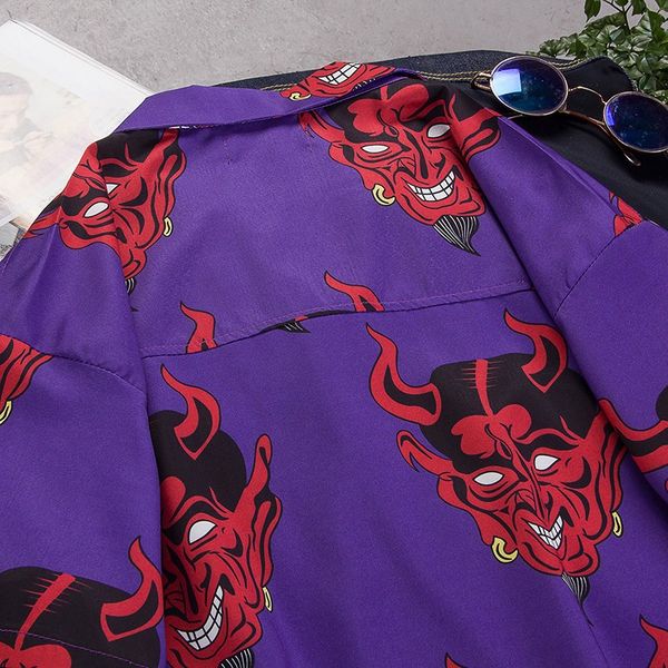 hip hop streetwear shirts men devil full printing short sleeve summer floral rapper harajuku loose hawaiian korean shirts camisa, White;black
hip hop streetwear shirts men devil full printing short sleeve summer floral rapper harajuku loose hawaiian korean shirts camisa, White;black