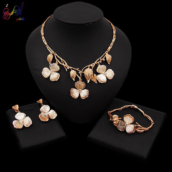yulaili new dubai jewelry sets for women rose gold color flower shape necklace bracelet earrings ring fashion femme jewellery gifts, Black
yulaili new dubai jewelry sets for women rose gold color flower shape necklace bracelet earrings ring fashion femme jewellery gifts, Black