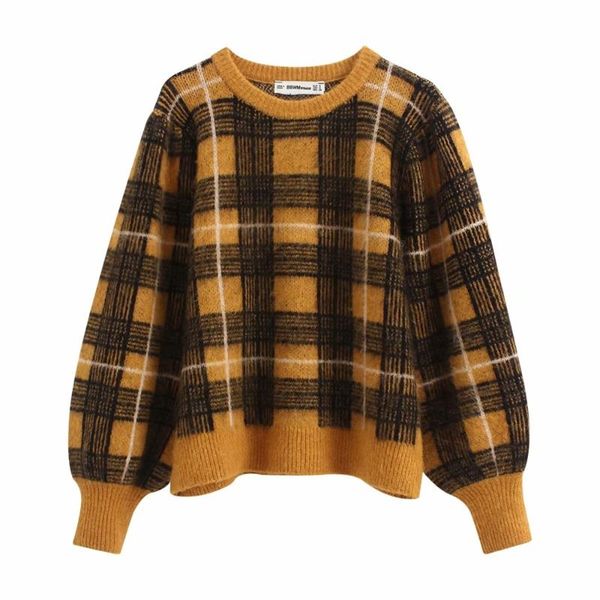 women's 2019 autumn new round-necked poncho long-sleeved blended fabric sweater tint plaid sweater 05755136305, White;black
women's 2019 autumn new round-necked poncho long-sleeved blended fabric sweater tint plaid sweater 05755136305, White;black