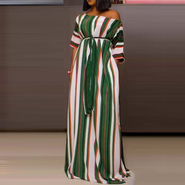 african ethnic style polka dot maxi dress women green stripe loose casual big swing robe high waist lace up female long dresses, Black;gray
african ethnic style polka dot maxi dress women green stripe loose casual big swing robe high waist lace up female long dresses, Black;gray