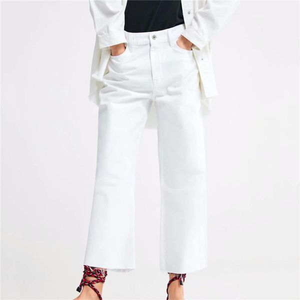 women high waist white wide leg pants style pockets tassel design 2020 casual trousers pantalones, Black;white
women high waist white wide leg pants style pockets tassel design 2020 casual trousers pantalones, Black;white