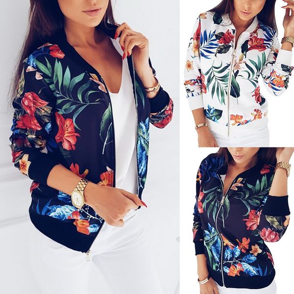 2019 women floral print zipper coat flight jacket long sleeve women spring autumn jacket casual baseball coat outwear top, Black;brown
2019 women floral print zipper coat flight jacket long sleeve women spring autumn jacket casual baseball coat outwear top, Black;brown