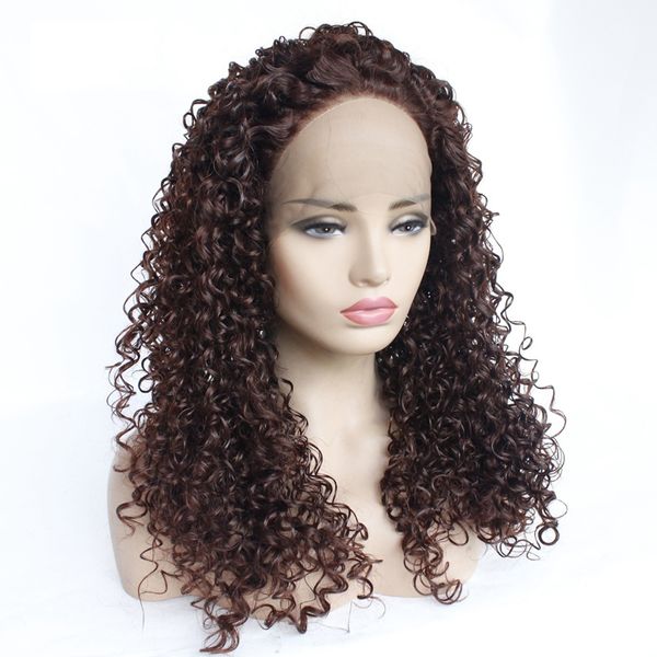 deep curly lace front wig #4 hair heat resistant fibers synthetic lace front wig glueless half hand tied for all women, Black
deep curly lace front wig #4 hair heat resistant fibers synthetic lace front wig glueless half hand tied for all women, Black