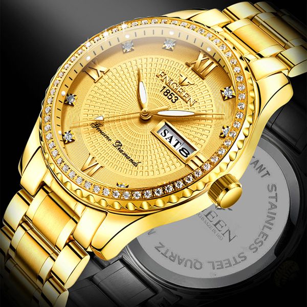 2019 diamond quartz wrist watch all gold steel waterproof quartz-watch erkek kol saati dual calendar watch men, Slivery;brown
2019 diamond quartz wrist watch all gold steel waterproof quartz-watch erkek kol saati dual calendar watch men, Slivery;brown