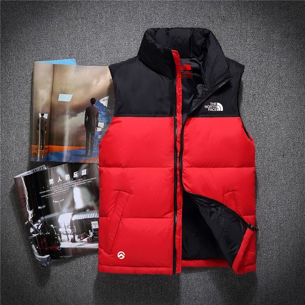 

The north men down ve t male port jacket bomber collar zipper outdoor face coat cla ic fa hion leevele down jacket ve t