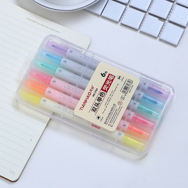 6pcs / set zebra mildliner liner double headed highlighter pen stationery school supplies pastel liquid soft color art mark pen, Black;red
6pcs / set zebra mildliner liner double headed highlighter pen stationery school supplies pastel liquid soft color art mark pen, Black;red