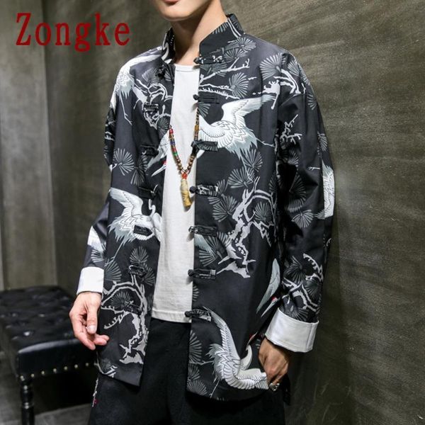 zongke 2020 new spring chinese style casual jacket men coat brand slim fit bomber jacket male tang costume men coats m-5xl, Black;brown 
zongke 2020 new spring chinese style casual jacket men coat brand slim fit bomber jacket male tang costume men coats m-5xl, Black;brown