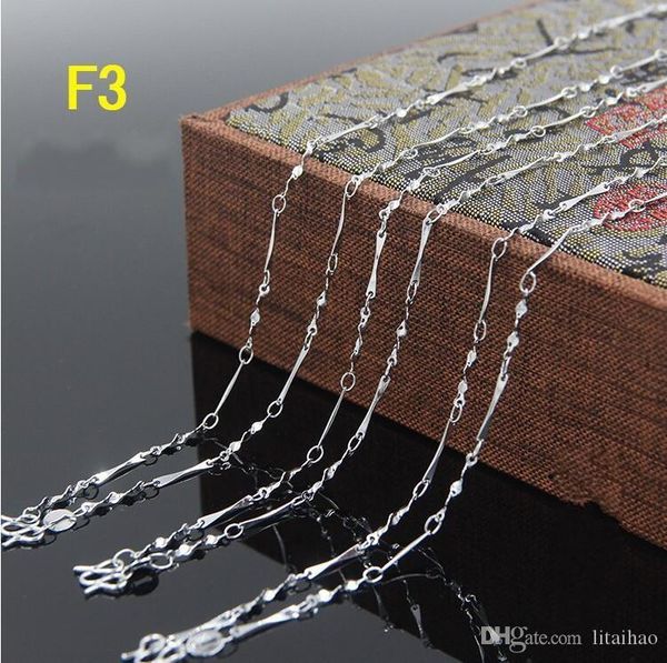 wholesale 10 styles chains plating 925 sterling silver necklaces safety without stimulation not fade shining necklaces length 18 inch 1~2 mm 
wholesale 10 styles chains plating 925 sterling silver necklaces safety without stimulation not fade shining necklaces length 18 inch 1~2 mm