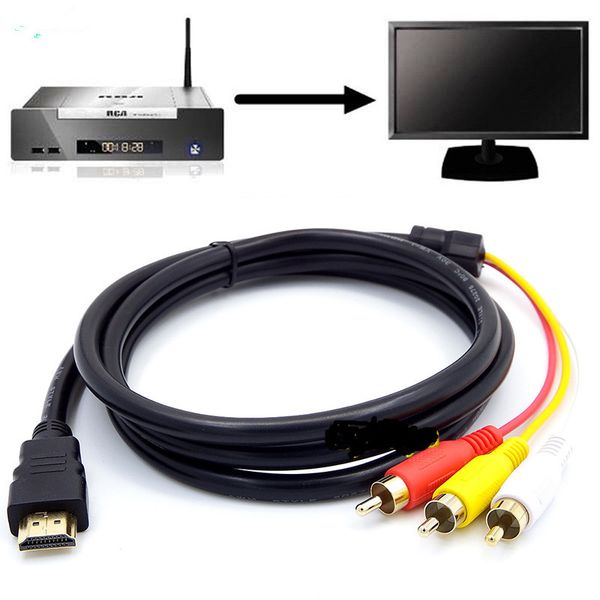 1.5m hdmi male to 3 rca 3rca 5 rca 5rca av video component convert cable cord adapter for dvd hdtv stb 1080p 250pcs ing
1.5m hdmi male to 3 rca 3rca 5 rca 5rca av video component convert cable cord adapter for dvd hdtv stb 1080p 250pcs ing