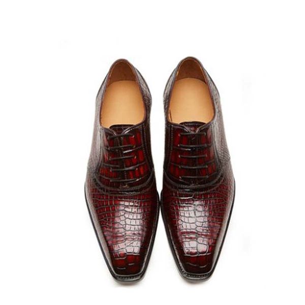 cwv new handmade men shoes crocodile leather shoes business men formal fashion leather sole banquet, Black
cwv new handmade men shoes crocodile leather shoes business men formal fashion leather sole banquet, Black