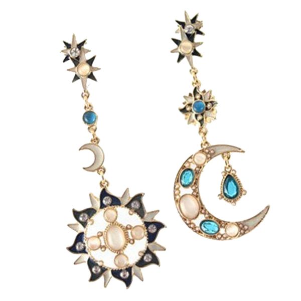 opal diamonds earrings golden alloy asymmetrical ear rings lightweight with sun/moon/star shape crystal rhinestone eardrops for women
opal diamonds earrings golden alloy asymmetrical ear rings lightweight with sun/moon/star shape crystal rhinestone eardrops for women