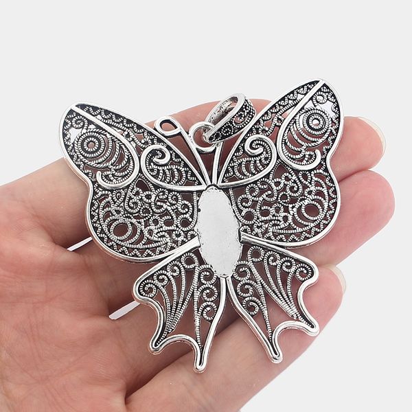2pcs antique silver large butterfly pendant oval 22* 10 mm trays cameo cabochon setting jewellery finding
2pcs antique silver large butterfly pendant oval 22* 10 mm trays cameo cabochon setting jewellery finding