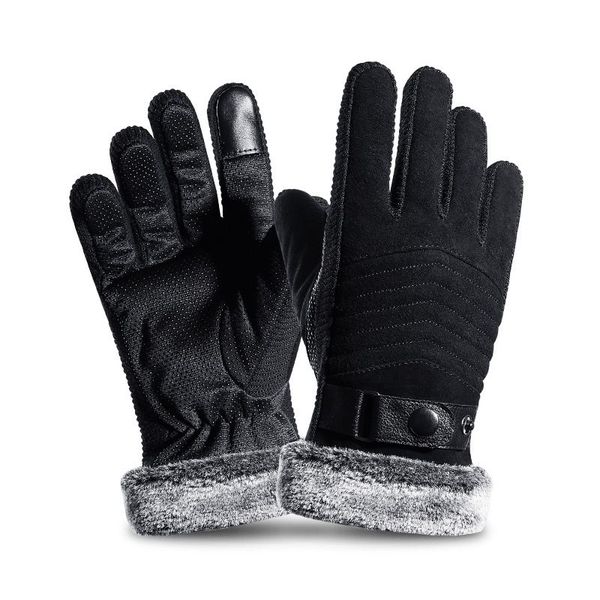 men women winter full finger gloves touch screen windproof waterproof motorcycle riding ski anti-skid gloves plush lining, Black
men women winter full finger gloves touch screen windproof waterproof motorcycle riding ski anti-skid gloves plush lining, Black