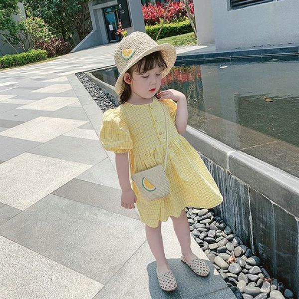 puff sleeve kids dresses for girls children kids summer korean princess dress yellow color infant baby o-neck dresses outfit, Red;yellow
puff sleeve kids dresses for girls children kids summer korean princess dress yellow color infant baby o-neck dresses outfit, Red;yellow