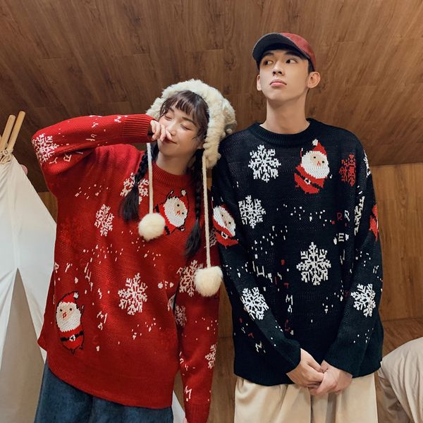 pullovers women christmas sweater santa claus snow printed womens lucky pullover loose couple clothes jumper knitted trendy, White;black
pullovers women christmas sweater santa claus snow printed womens lucky pullover loose couple clothes jumper knitted trendy, White;black