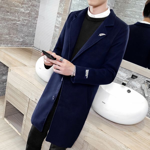 men's trench coats autumn winter windbreaker men long woolen plus size slim fit fashion male jacket coat outerwear, Tan;black
men's trench coats autumn winter windbreaker men long woolen plus size slim fit fashion male jacket coat outerwear, Tan;black