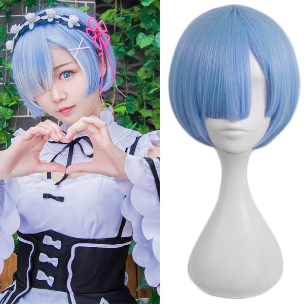 dianqi pure color rem cosplay wigs or ram cosplay wigs short synthetic anime for women, Black
dianqi pure color rem cosplay wigs or ram cosplay wigs short synthetic anime for women, Black