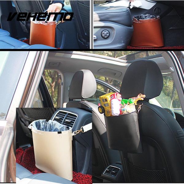 vehemo car trash bin auto leather litter bag waste basket leakproof garbage vehicle
vehemo car trash bin auto leather litter bag waste basket leakproof garbage vehicle