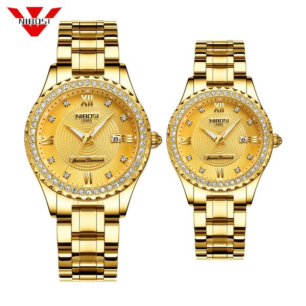 nibosi lovers watches quartz calendar steel waterproof couple watch man and ladies dress men clock reloj hombre 2018, Slivery;brown
nibosi lovers watches quartz calendar steel waterproof couple watch man and ladies dress men clock reloj hombre 2018, Slivery;brown