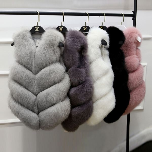 vetement 2019 winter autumn women's fox faux fur coat long vest furry vests femme jackets artificial fur fake gilet zm45, Black
vetement 2019 winter autumn women's fox faux fur coat long vest furry vests femme jackets artificial fur fake gilet zm45, Black