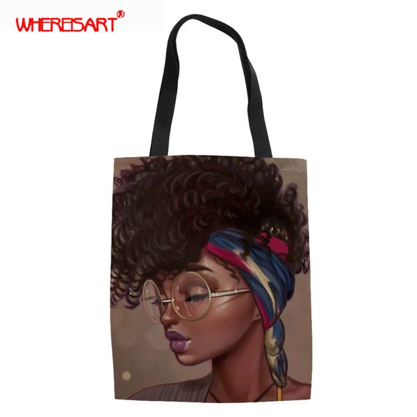 whereisart 2019 fashion women shopping bag ladies canvas african black girls hair style shopping bags totes beach bags female
whereisart 2019 fashion women shopping bag ladies canvas african black girls hair style shopping bags totes beach bags female