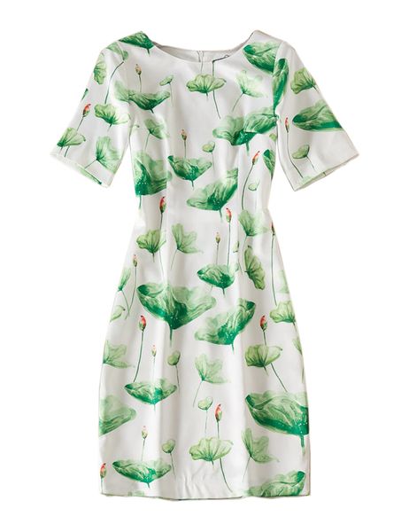 lotus print women sheath dress short sleeve round neck casual dresses 07k1927, Black;gray
lotus print women sheath dress short sleeve round neck casual dresses 07k1927, Black;gray