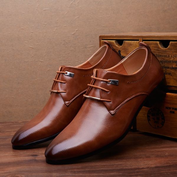 men leather shoes man business dress classic style flats brown black lace up pointed toe shoe for men oxford shoes
men leather shoes man business dress classic style flats brown black lace up pointed toe shoe for men oxford shoes