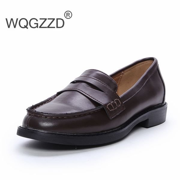 2020 oxford shoes women's flat shoes genuine leather fashion classic loafers casual zapatos mujer, Black
2020 oxford shoes women's flat shoes genuine leather fashion classic loafers casual zapatos mujer, Black