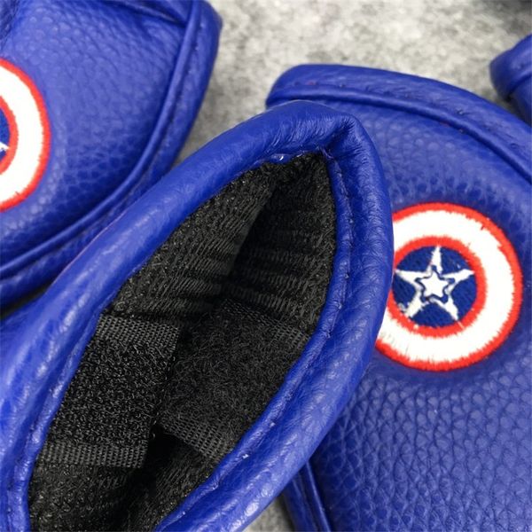 10pcs captain america irons head covers pu leather golf clubs iron headcover set #3-9pas for man women pool accessories
10pcs captain america irons head covers pu leather golf clubs iron headcover set #3-9pas for man women pool accessories