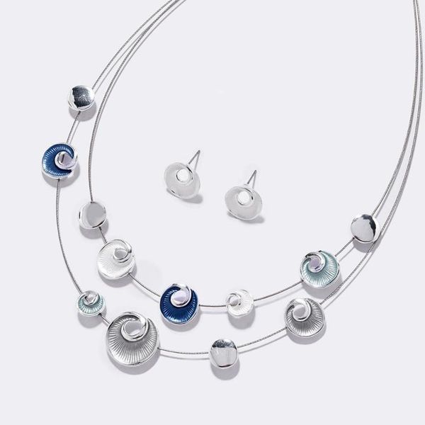 new blue flower 2020 multi-layer necklace women's necklace beach pendant for women wedding jewelry, Silver
new blue flower 2020 multi-layer necklace women's necklace beach pendant for women wedding jewelry, Silver