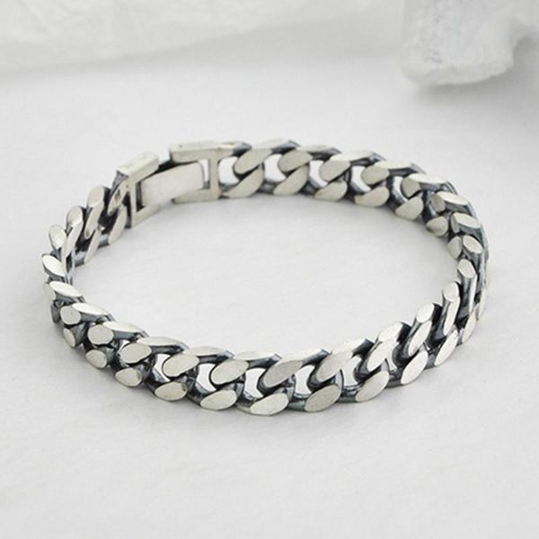 2020 new real solid s925 pure silver sideways woman bracelet couple bracelet simple retro chain female, Black
2020 new real solid s925 pure silver sideways woman bracelet couple bracelet simple retro chain female, Black