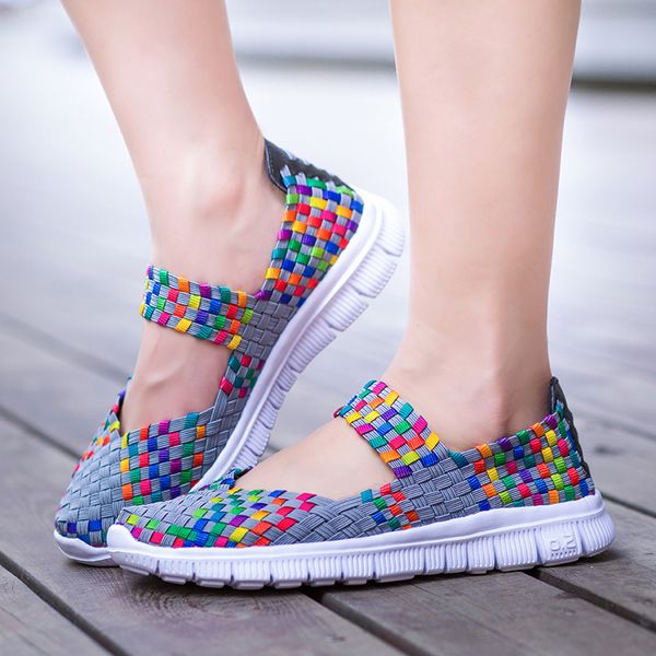 women woven shoes 2019 summer breathable handmade shoes fashion comfortable women flats casual sneakers sandals, Red;white
women woven shoes 2019 summer breathable handmade shoes fashion comfortable women flats casual sneakers sandals, Red;white