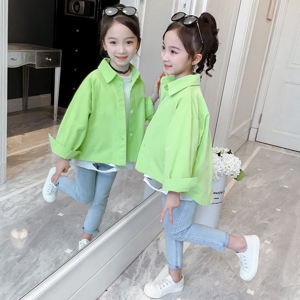 children's wear girl's coat shirt coat 2020 autumn hipster western style labeling shirt medium and large children's all-match, White;black
children's wear girl's coat shirt coat 2020 autumn hipster western style labeling shirt medium and large children's all-match, White;black