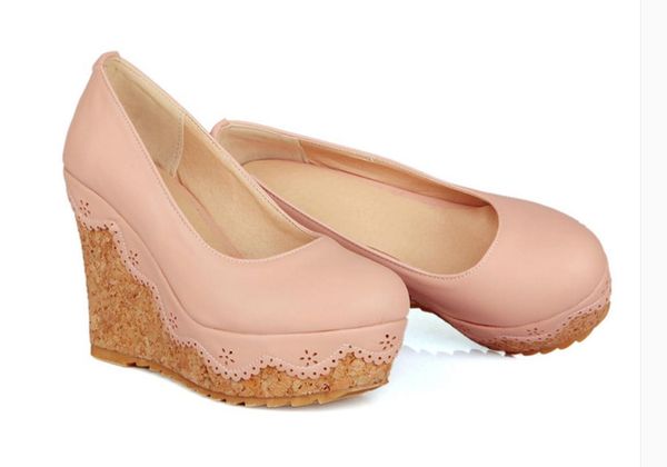 2020 spring and autumn with new style fashion slope heel round head women's shoes @bnm33, Black
2020 spring and autumn with new style fashion slope heel round head women's shoes @bnm33, Black