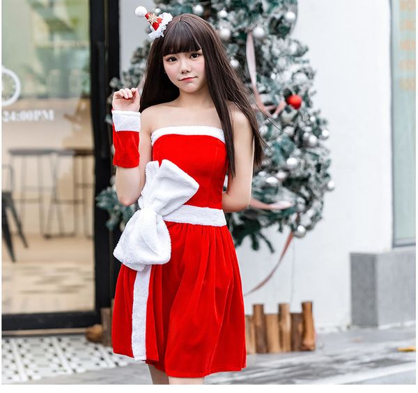 bow santa claus fancy dress women christmas costume halloween ball cosplay clothing red velvet xmas outfit holiday uniform, Silver
bow santa claus fancy dress women christmas costume halloween ball cosplay clothing red velvet xmas outfit holiday uniform, Silver