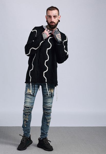 Men's Designer Jeans High Street Ripped Jeans Kanye Washed Rock Skinny Pencil Jeans Long Pants M-2XL
Men's Designer Jeans High Street Ripped Jeans Kanye Washed Rock Skinny Pencil Jeans Long Pants M-2XL