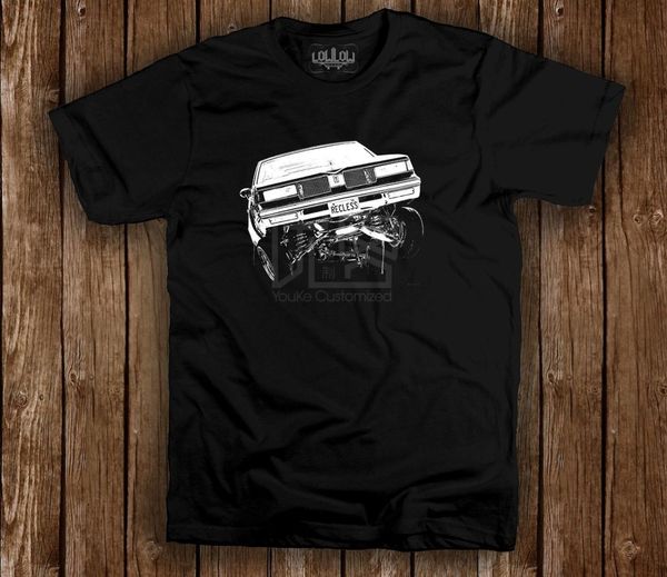 euro cutty 3 wheel pause lowrider t shirt cutlass, White;black 
euro cutty 3 wheel pause lowrider t shirt cutlass, White;black