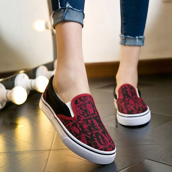 women spring canvas colored drawing loafers woman sneakers casual slip on flat female fashion shoes comfort plus size footwear, Black
women spring canvas colored drawing loafers woman sneakers casual slip on flat female fashion shoes comfort plus size footwear, Black