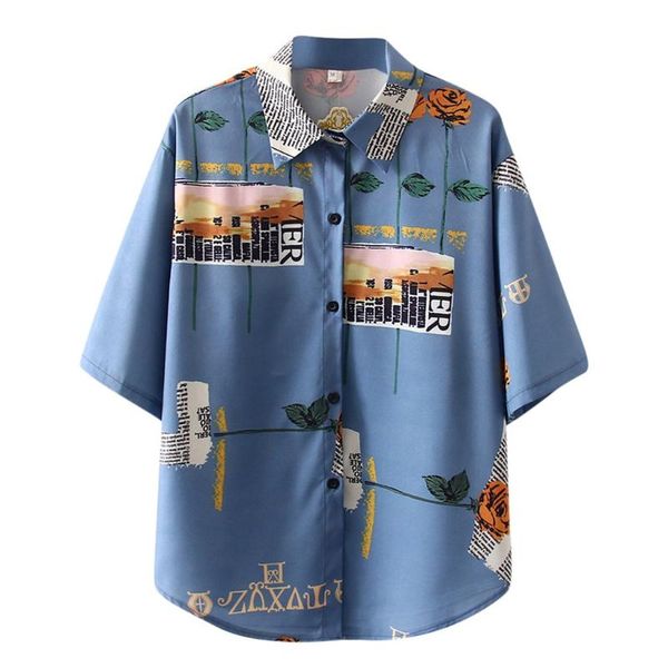 plus size beach and blouses streetwear women fashion tropical plants print shirts elegant turn down collar wome blusas, White
plus size beach and blouses streetwear women fashion tropical plants print shirts elegant turn down collar wome blusas, White