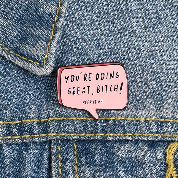you are doing great cute funny enamel brooches pins for women christmas demin shirt decor brooch pin metal kawaii badge fashion jewelry, Gray
you are doing great cute funny enamel brooches pins for women christmas demin shirt decor brooch pin metal kawaii badge fashion jewelry, Gray
