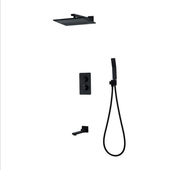 brass black bathroom shower set 10" rainfall showe head faucet mixer wall mounted thermostataic diverter mixer 3 function
brass black bathroom shower set 10" rainfall showe head faucet mixer wall mounted thermostataic diverter mixer 3 function