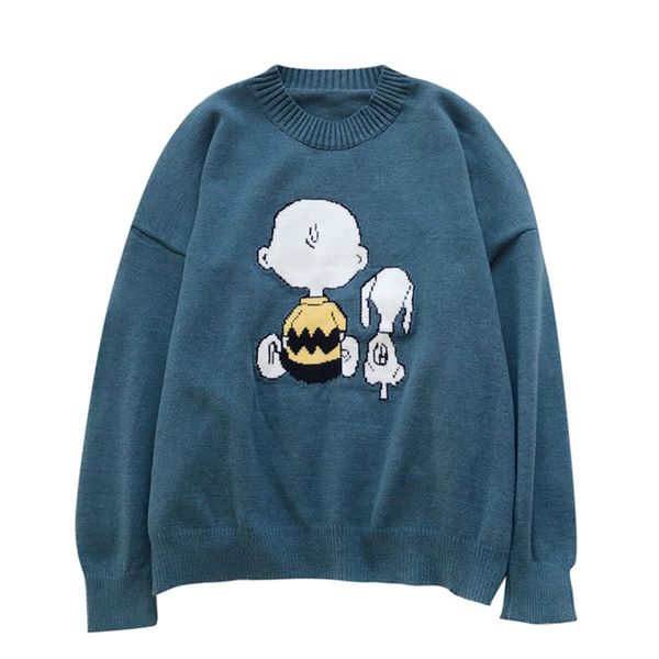 women sweater new cute cartoon pattern 2020 long sleeve pullover sweater women clothes pullover loose knitted 731f, White;black
women sweater new cute cartoon pattern 2020 long sleeve pullover sweater women clothes pullover loose knitted 731f, White;black