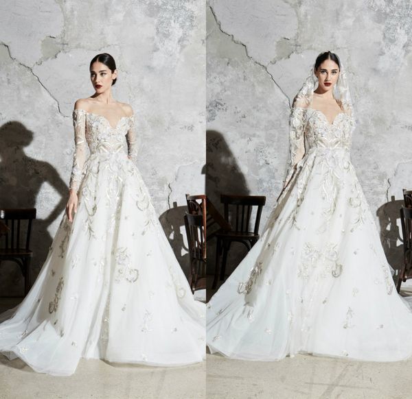 2020 zuhair murad beach свадебные платья кружевная вышивка с плеча a-line длинные рукава свадебные платья sweep train скромное свадебное пла, White
2020 zuhair murad beach свадебные платья кружевная вышивка с плеча a-line длинные рукава свадебные платья sweep train скромное свадебное пла, White
