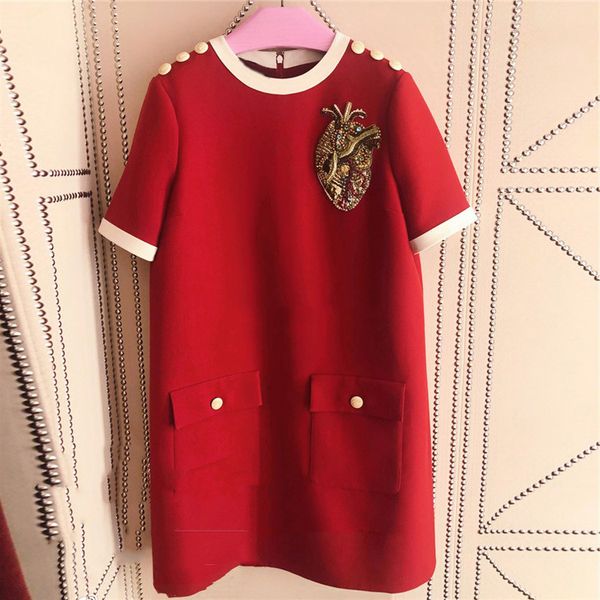 milan runway 2019 red short sleeves shoulder buttons women's dress designer crystals beads letter sequins vestidos de festa yy-47, Black
milan runway 2019 red short sleeves shoulder buttons women's dress designer crystals beads letter sequins vestidos de festa yy-47, Black