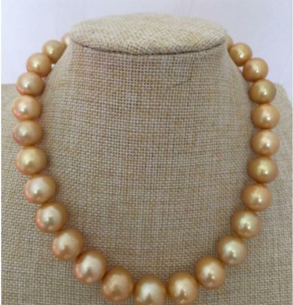 fast fine pearl jewelry gorgeous huge 13-15mm south sea round gold pearl necklace 18inch, Black
fast fine pearl jewelry gorgeous huge 13-15mm south sea round gold pearl necklace 18inch, Black
